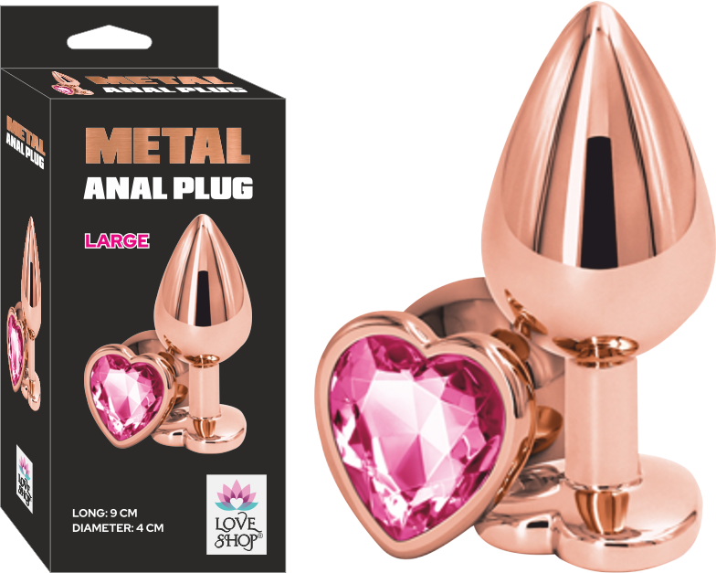 TİTANYUM METAL  ANAL PLUĞ GOLD ROSE  LARGE BÜYÜK BOY 