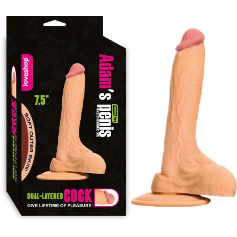 ADAMS 'S  REALİSTİK PENİS 19 CM %100 SİLİKON GERCEKÇİ ET DOKU 