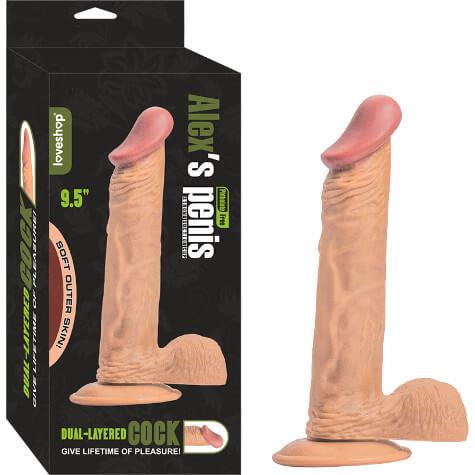 ALEX'S  REALİSTİK PENİS 24 CM %100 GERÇEKCİ ET DOKULU SİLİKON ÜRÜN 