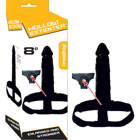 HOLLOW İÇİ BOŞ GİYİLEBİLİR KİLOTLU TİTREŞİMLİ STRAPON 20 CM SİYAH RENK