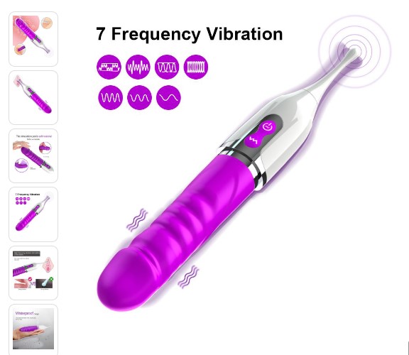 CA - Şarjlı Yeni Nesil Ultra Güçlü Titreşimli Klitoris Uyarıcı Çift Taraflı Kullanılabilir G-Spot 2 in 1 Yapay Penis Vibratör