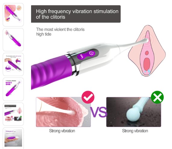 CA - Şarjlı Yeni Nesil Ultra Güçlü Titreşimli Klitoris Uyarıcı Çift Taraflı Kullanılabilir G-Spot 2 in 1 Yapay Penis Vibratör