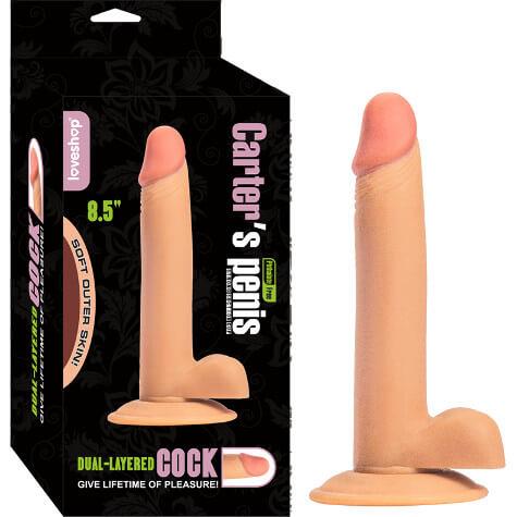 CARTER'S  REALİSTİK PENİS 21 CM %100 ET DOKULU DAMARSIZ ANAL PENİS 