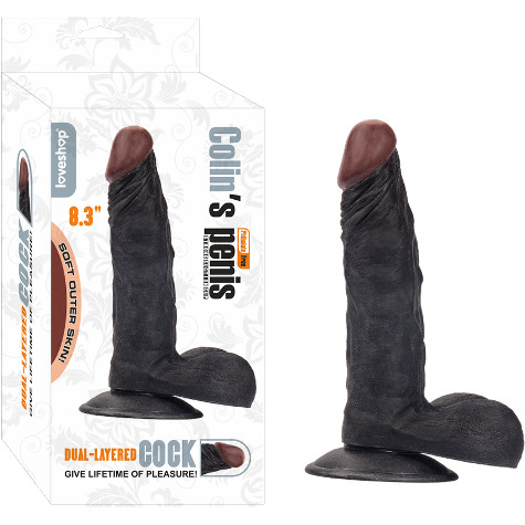 COLİNS  %100 GERCEKÇİ REALİSTİK SİLİKON PENİS 19 CM SİYAH