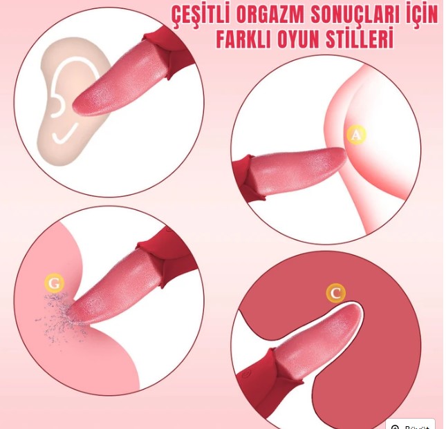 PRIME TOYS Vicky Şarjlı Klitoris Uyarıcı Titreşimli ve Hareketli Sessiz Mini Gerçekçi Dil Vibratör