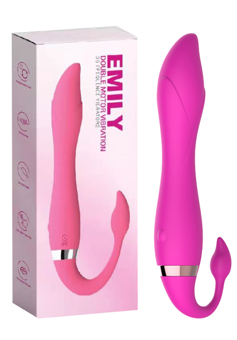 EMILY 3 DOUBLE MOTOR VIBRATÖR KİLİTORİS UYARICI KADİFE SİLİKON