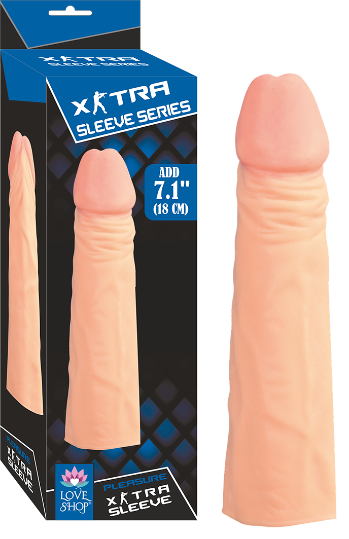 Realisttik Silikon 5 Cm Tepe Dolgulu Penis Kılıfı 18 CM