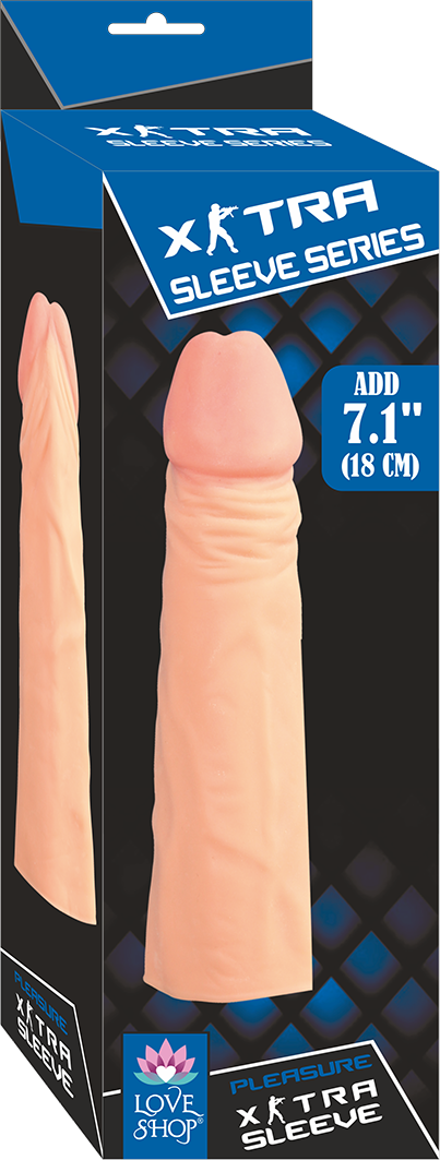 Realisttik Silikon 5 Cm Tepe Dolgulu Penis Kılıfı 18 CM