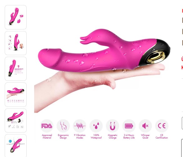 Meteror Manyetik Şarjlı Klitoris ve G Spot Uyarıcı 360° Rotasyonlu Rabbit Vibratör