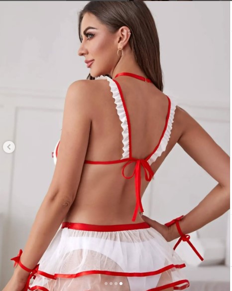 HEMŞİRE TÜL ETEKLİ KÖSTÜM 