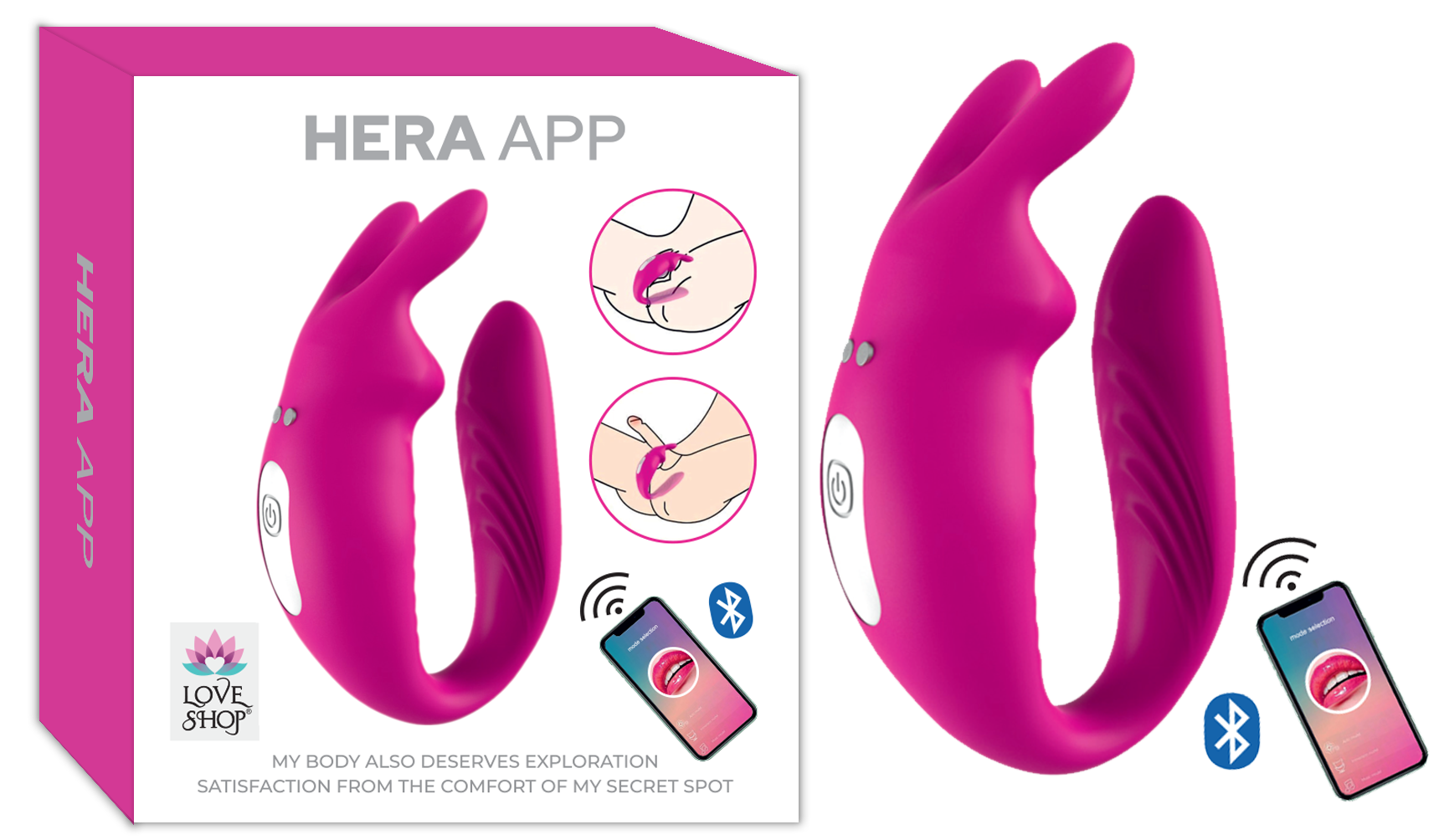 HERA- PRO APP TELEFON UYUMLU 12 FARKLI TİTREŞİMLİ KİLİTORİS UYARICI VİBRATÖR