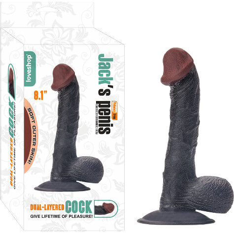 JAKS'S  %100 GERCEKÇİ REALİSTİK SİLİKON PENİS 17,5 CM SİYAH