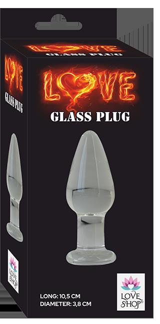 GLASS ANAL PLUG CAM DOLGU BÜYÜK BOY  KIRILMAZ VUCUT ISISINA DUYARLI