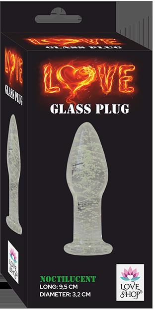 GLASS ANAL PLUG CAM DOLGU KARANLIKTA PARLAYAN FOSFORLU KIRILMAZ VUCUT ISISINA DUYARLI