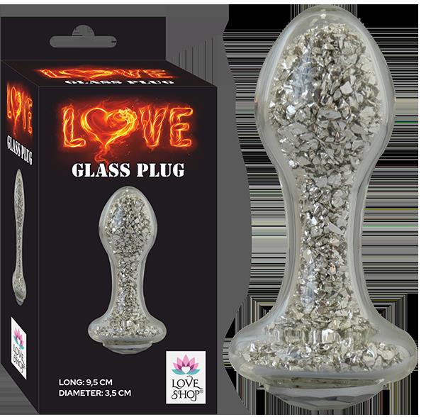 GLASS ANAL PLUG CAM DOLGU  KIRILMAZ VUCUT ISISINA DUYARLI FOSFORLU