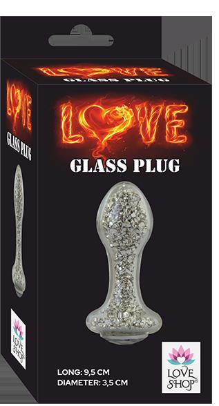 GLASS ANAL PLUG CAM DOLGU  KIRILMAZ VUCUT ISISINA DUYARLI FOSFORLU