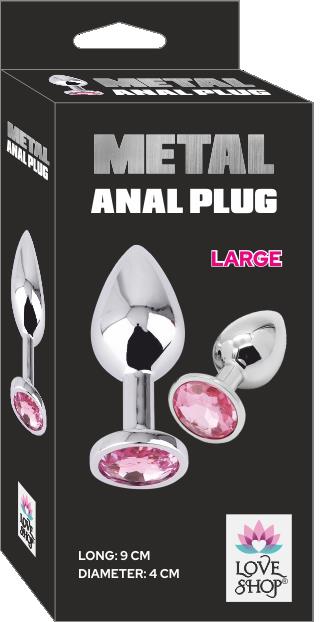 TİTANYUM METAL  ANAL PLUĞ SİLVER GÜMÜŞ RENK  LARGE BÜYÜK BOY 