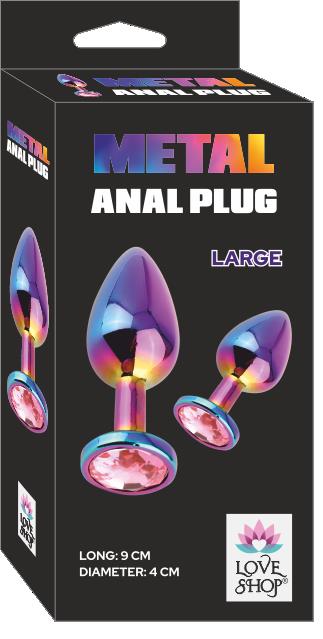 TİTANYUM METAL  ANAL PLUĞ RENKLİ  LARGE BÜYÜK BOY 