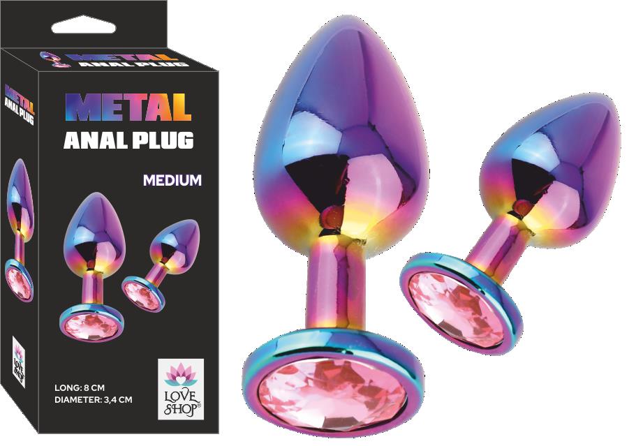 RENKLİ METAL  ANAL PLUĞ  RENKLİ ORTA  BOY TİTANYUM MALZEME 