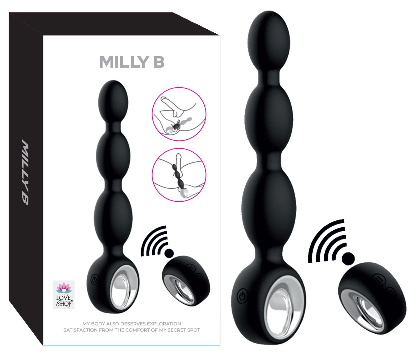 MİLLY ANAL PLUG VE VAJİNA UYARICI VİBRATÖR  UNISEX UZAKTAN KUMANDALI 12  FARKLI TİTREŞİMLİ 