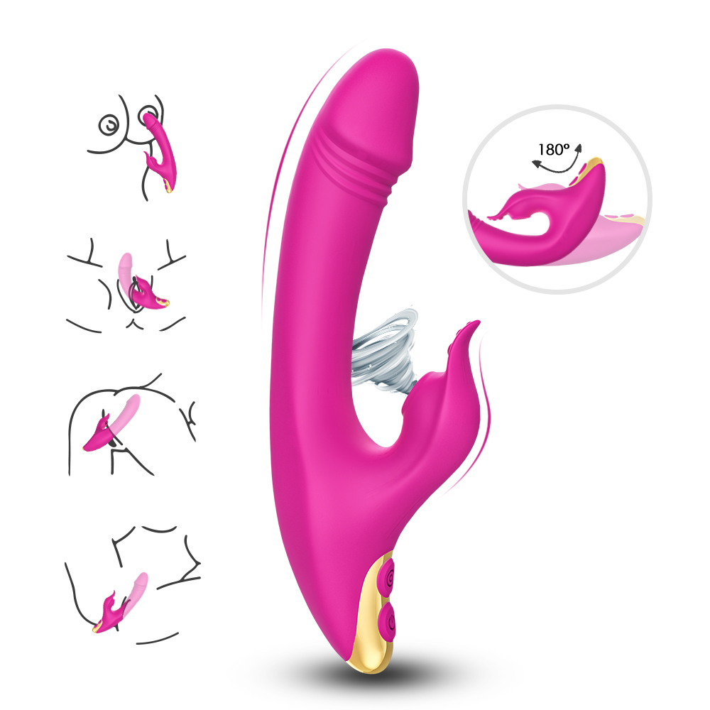 PRIME TOYS  Şarjlı G Spot Uyarıcı ve Klitoris Emiş Güçlü Rabbit Vibratör