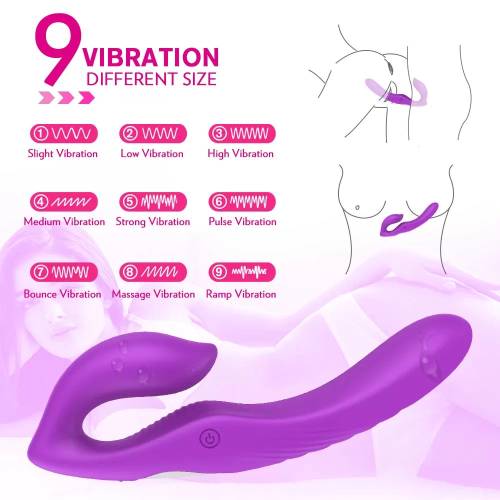 NAMI Çift Titreşim 9*9  Motorlu Strapless Çift Taraflı Giyilebilir Vibratör 