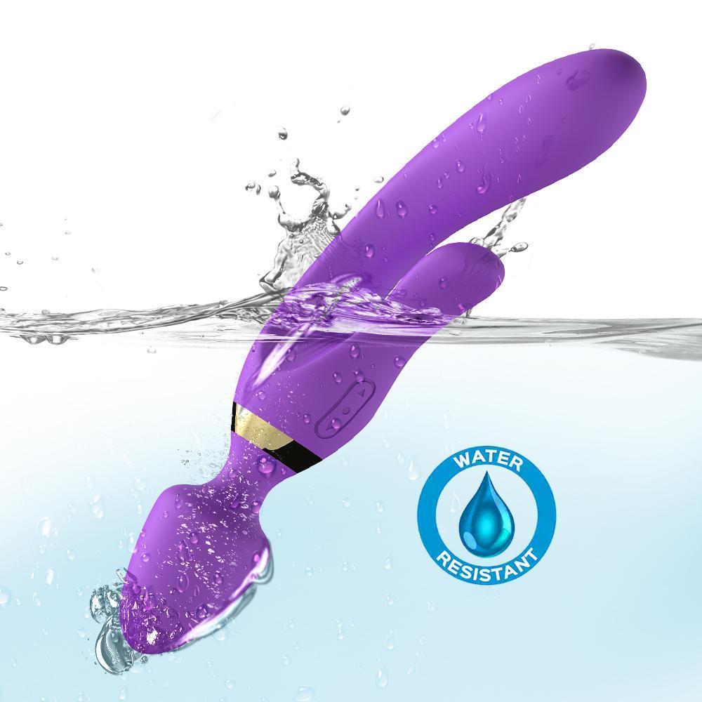 WOWYES Manyetik Şarjlı Su Geçirmez Titreşimli  Dildo Vibratör ve Massager 3 in 1 Arada 