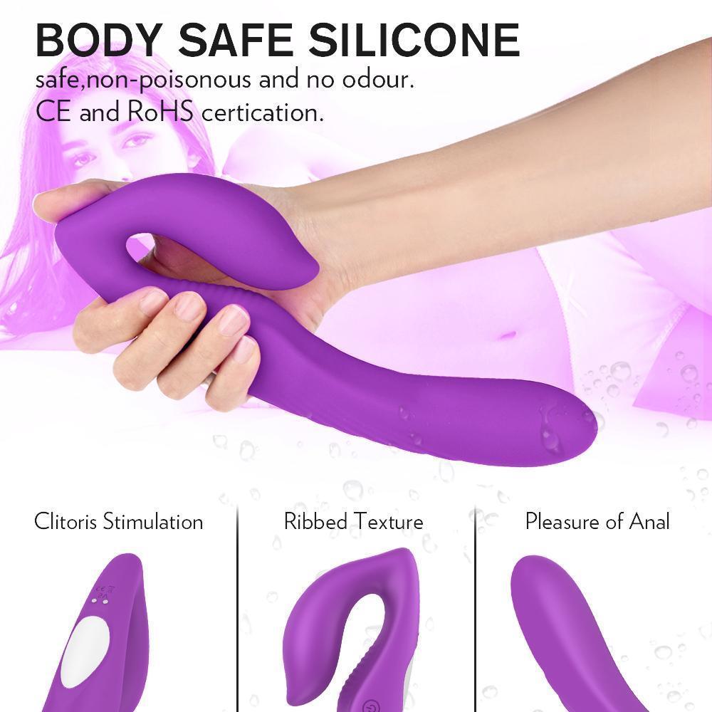 NAMI Çift Titreşim 9*9  Motorlu Strapless Çift Taraflı Giyilebilir Vibratör 
