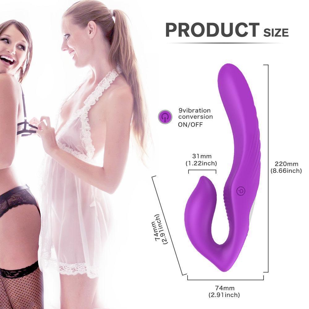 NAMI Çift Titreşim 9*9  Motorlu Strapless Çift Taraflı Giyilebilir Vibratör 