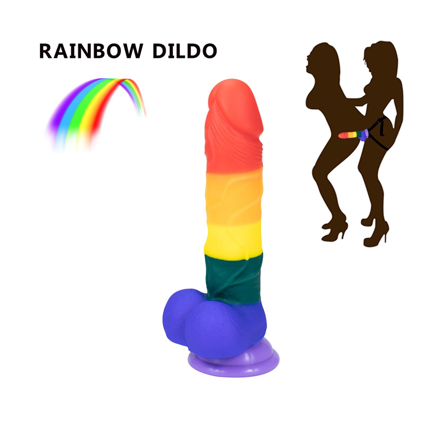 GÖKKUŞAGI RAİNBOY REALİSTİK SİLİKON PENİS 18 CM 
