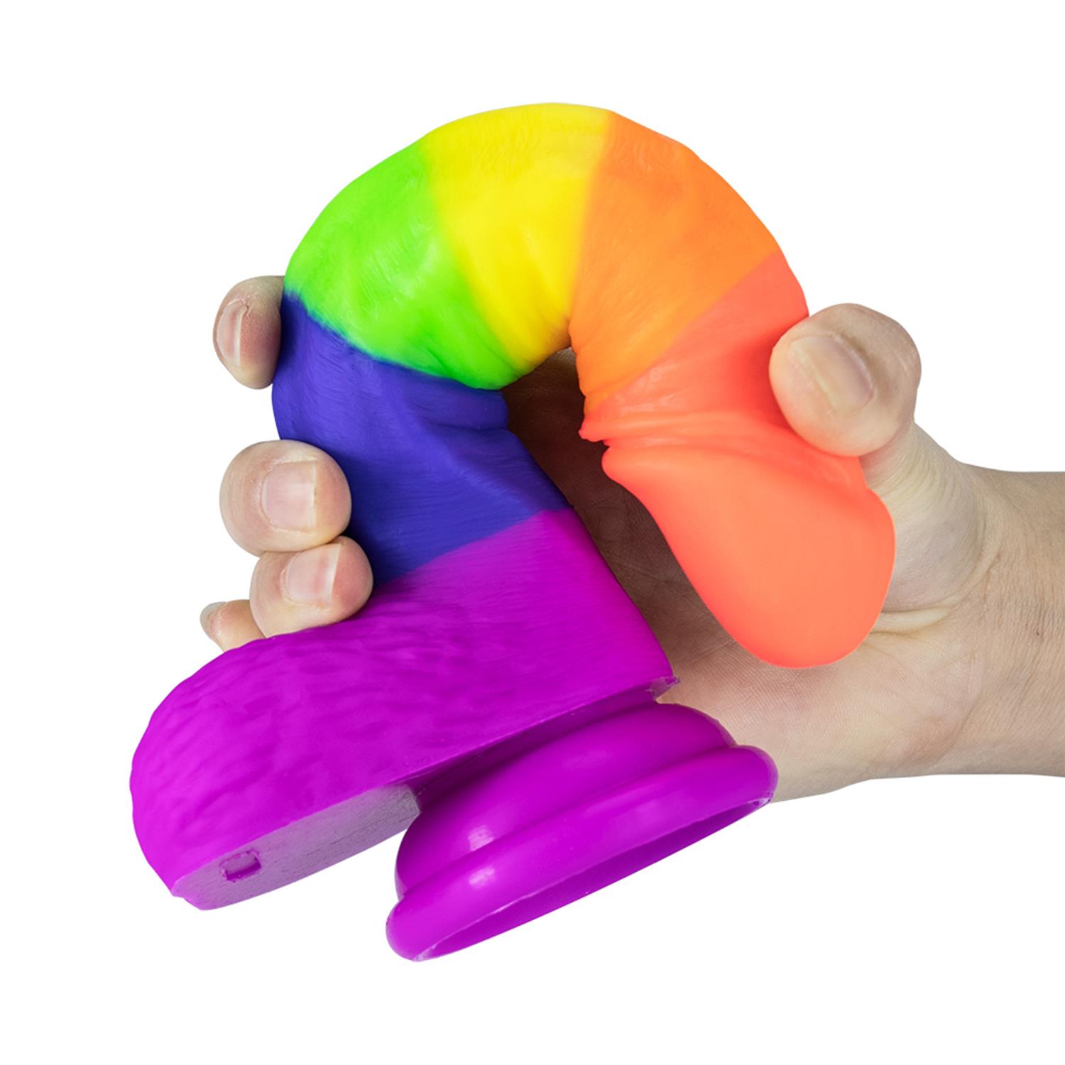 GÖKKUŞAGI RAİNBOY REALİSTİK SİLİKON PENİS 18 CM 