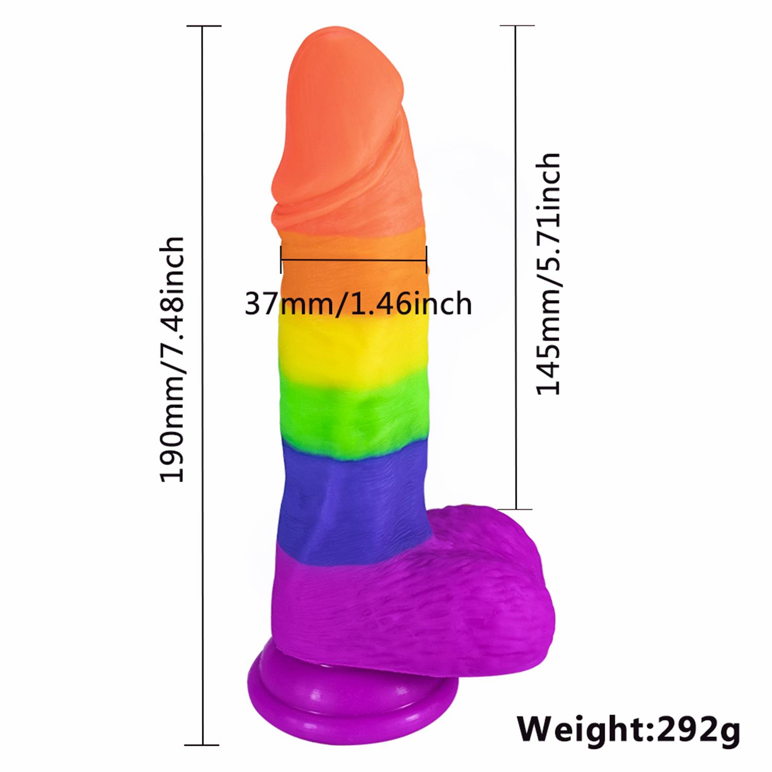 GÖKKUŞAGI RAİNBOY REALİSTİK SİLİKON PENİS 18 CM 