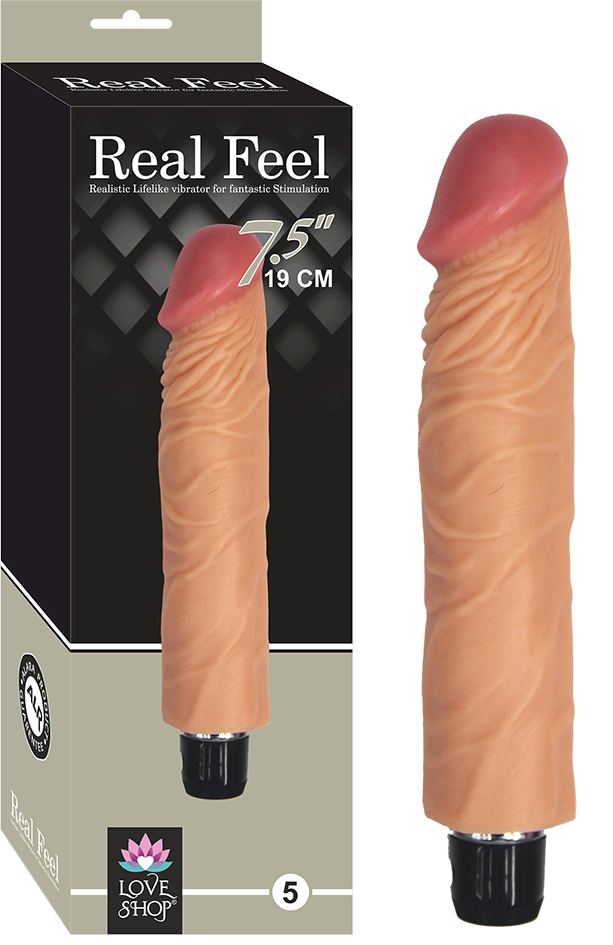 REAL FEEL GERCEKÇİ TEN DOKUSUNDA TİTREŞİMLİ VİBRATÖR 19 CM MODEL NO /5
