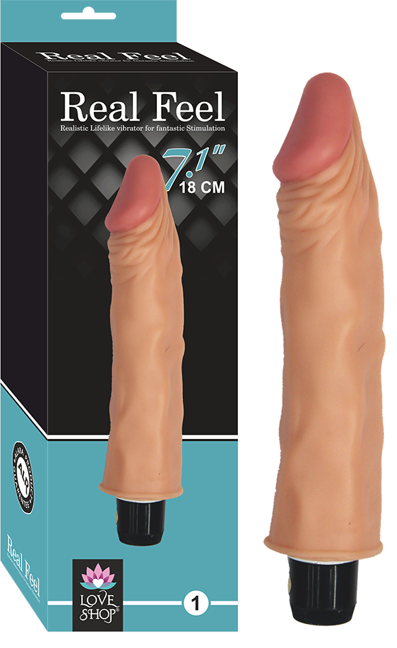 REAL FEEL GERCEKÇİ TEN DOKUSUNDA TİTREŞİMLİ VİBRATÖR 18 CM MODEL NO /1