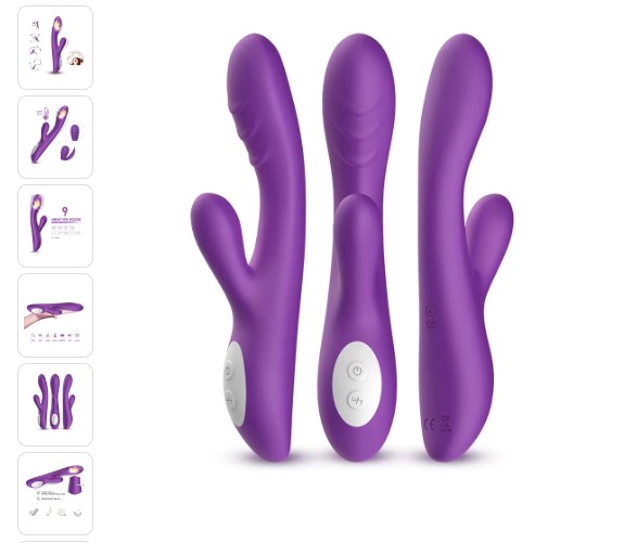  Spark Isıtmalı Klitoris ve G Spot Uyarıcı 2 in 1 Rabbit Vibratör 