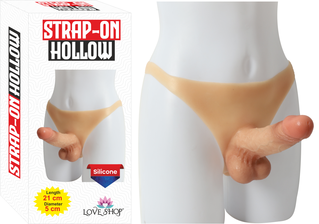 GİYİLEBİLİR BELDEN BAĞLAMALI SİLİKON KİLOT REALİSTİK PENİS STRAP-ON  İÇİ BOŞ MODEL 21 CM 