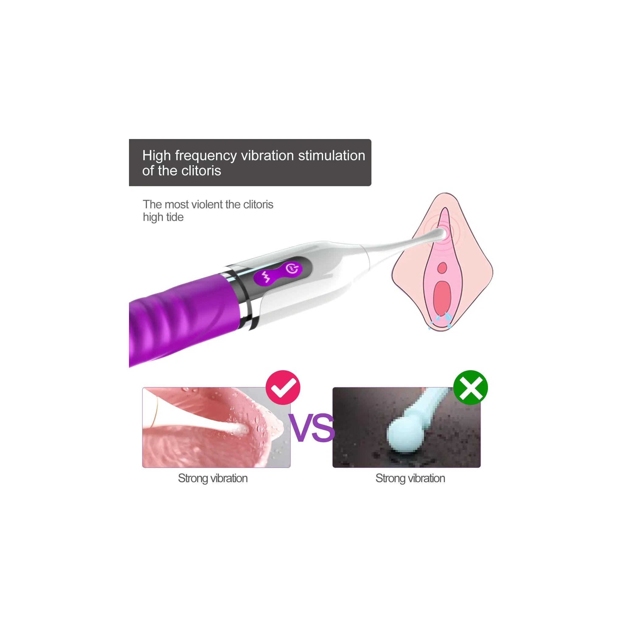 Diş Fırcası Görünümlü  Şarjlı Yeni Nesil Ultra Güçlü Titreşimli Klitoris Uyarıcı Çift Taraflı Kullanılabilir G-Spot 2 in 1 Penis Vibratör