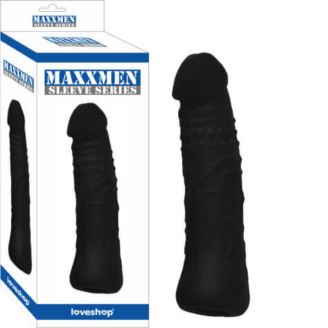 Realisttik Silikon  6 Cm Tepe Dolgulu Penis Kılıfı SİYAH