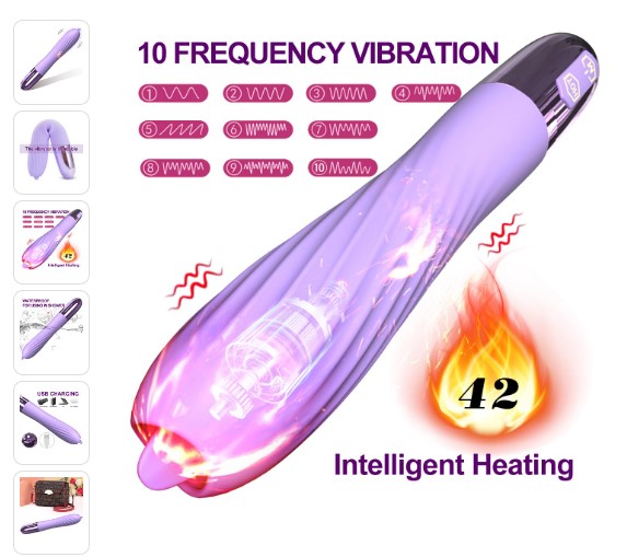 V1 - Şarjlı Akıllı Isıtma Özellikli Bükülebilir Güçlü Titreşimli G-Spot ve Klitoris Uyarıcı Dil Vibratör