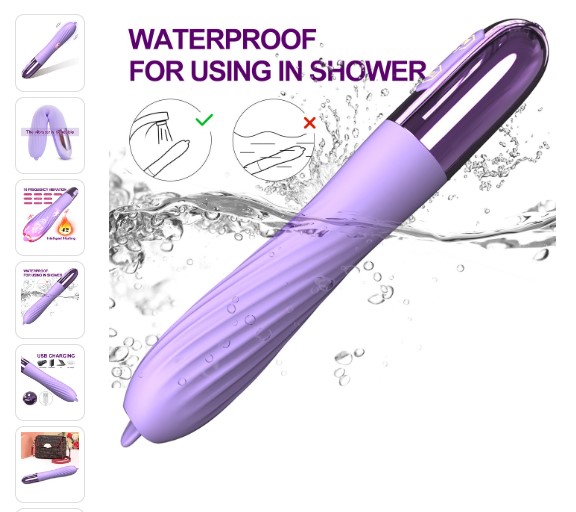 V1 - Şarjlı Akıllı Isıtma Özellikli Bükülebilir Güçlü Titreşimli G-Spot ve Klitoris Uyarıcı Dil Vibratör