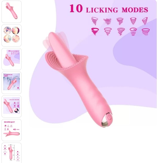 TONGUE Şarjlı Su Geçirmez Güçlü Titreşimli G Nokta ve Klitoris Uyarıcı Dil Vibratör