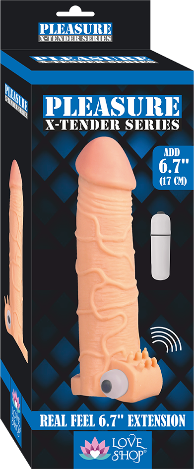 Realisttik 6,7 Cm Tepe Dolgulu Penis Kılıfı Titreşimli Kayalara Sabitlemeli 17 CM