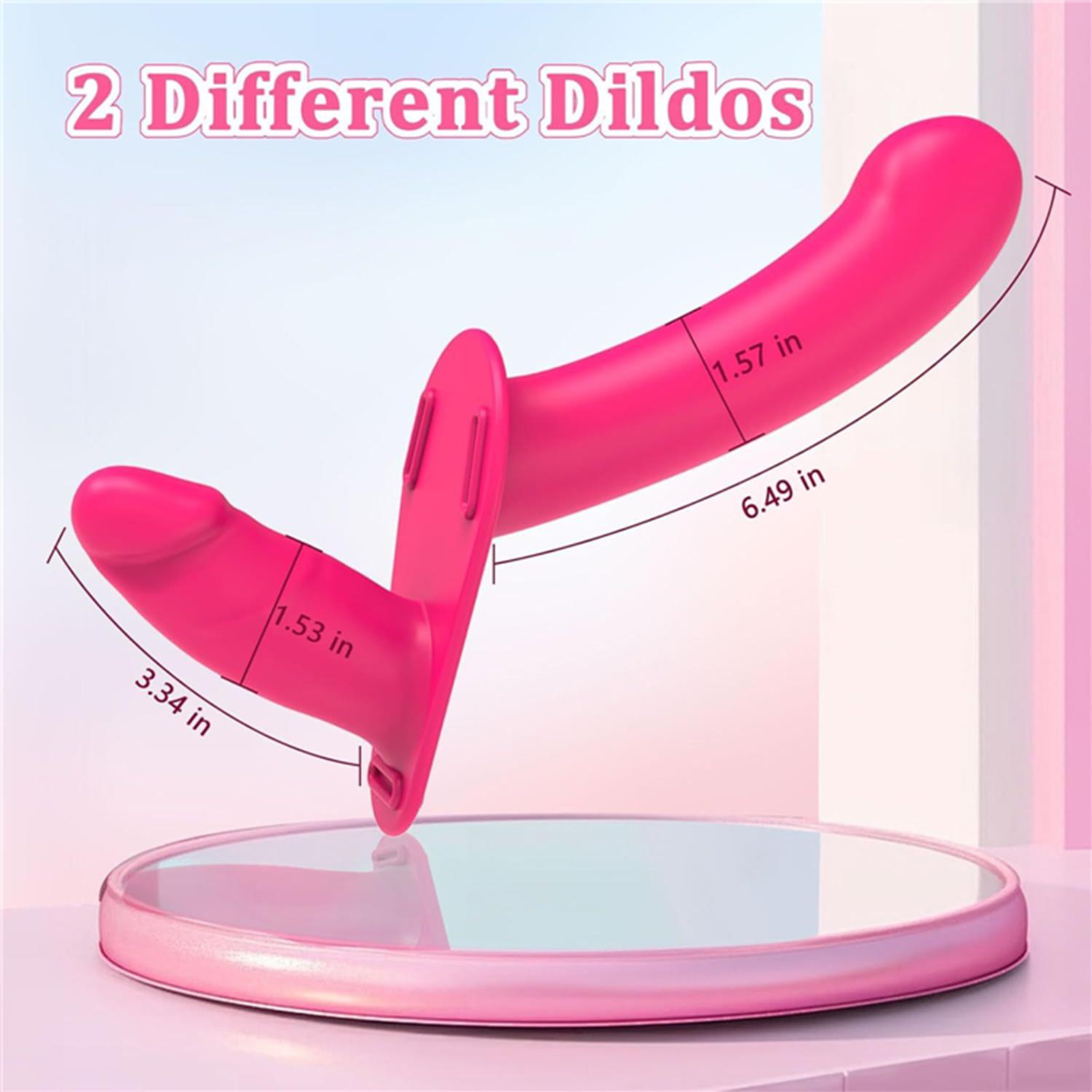 Uzaktan Kumandalı Çift Taraflı Titreşimli Strap-On Rose – 10 Farklı Titreşimli Lezbiyen Bireyler İçin Mükemmel Ürün 