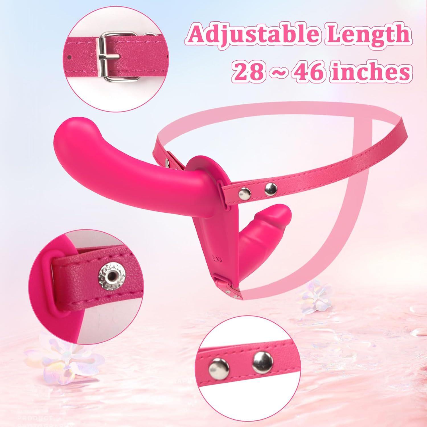 Uzaktan Kumandalı Çift Taraflı Titreşimli Strap-On Rose – 10 Farklı Titreşimli Lezbiyen Bireyler İçin Mükemmel Ürün 