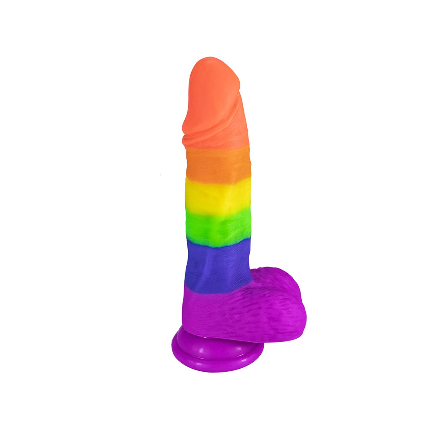 GÖKKUŞAGI RAİNBOY REALİSTİK SİLİKON PENİS 18 CM